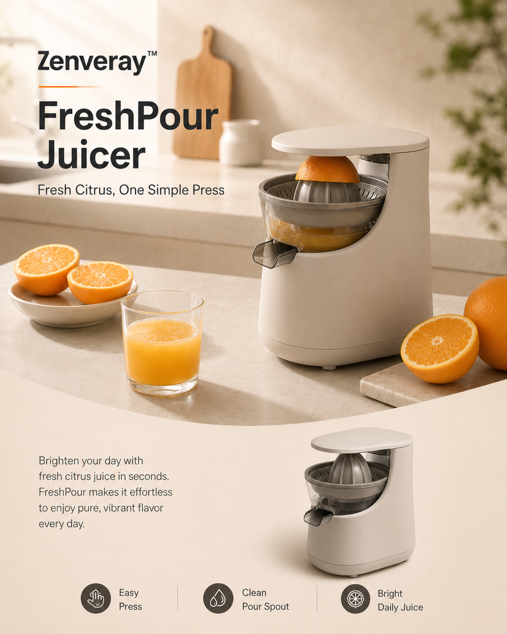 Zenveray™ FreshPour Juicer