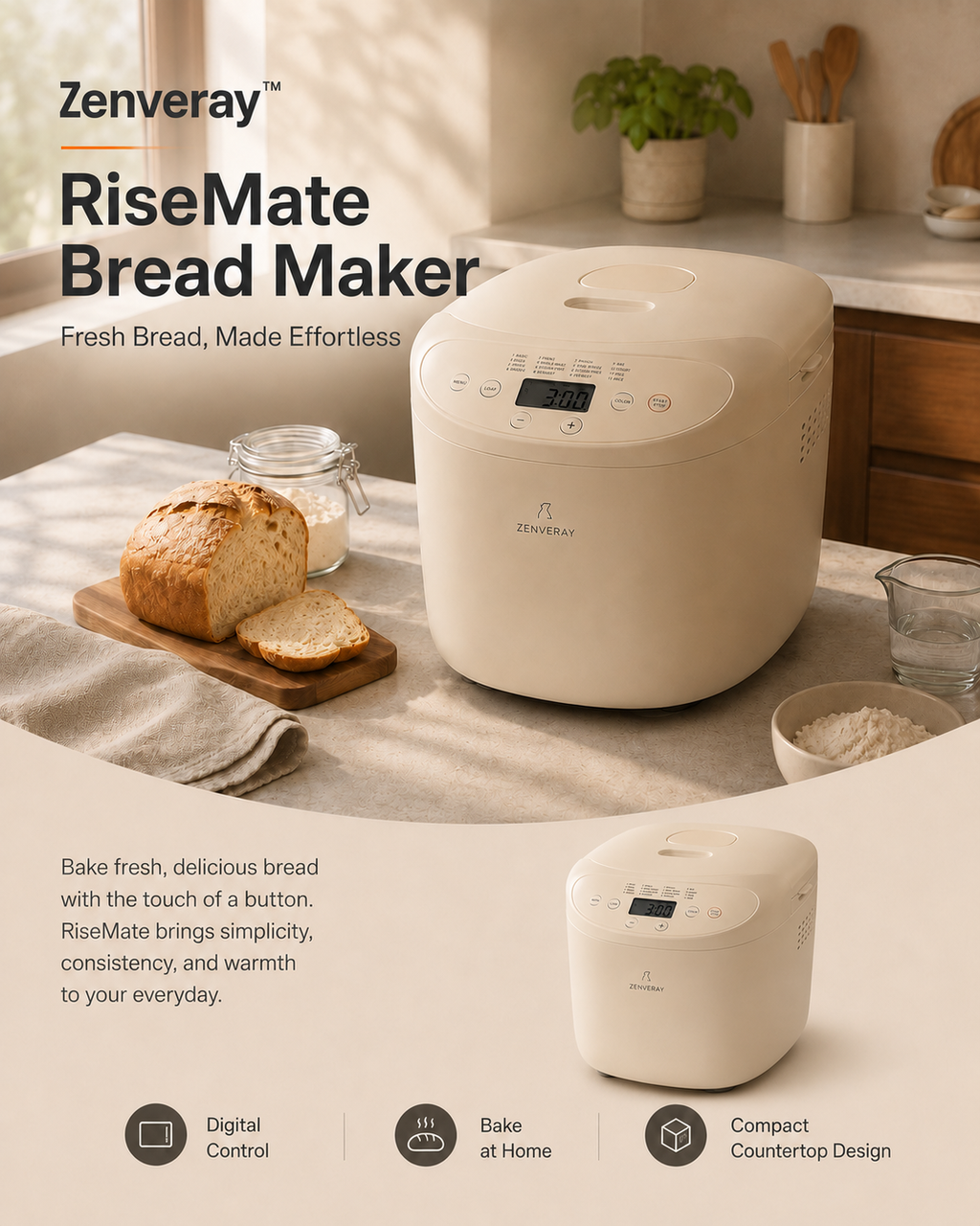 Zenveray™ RiseMate Bread Maker